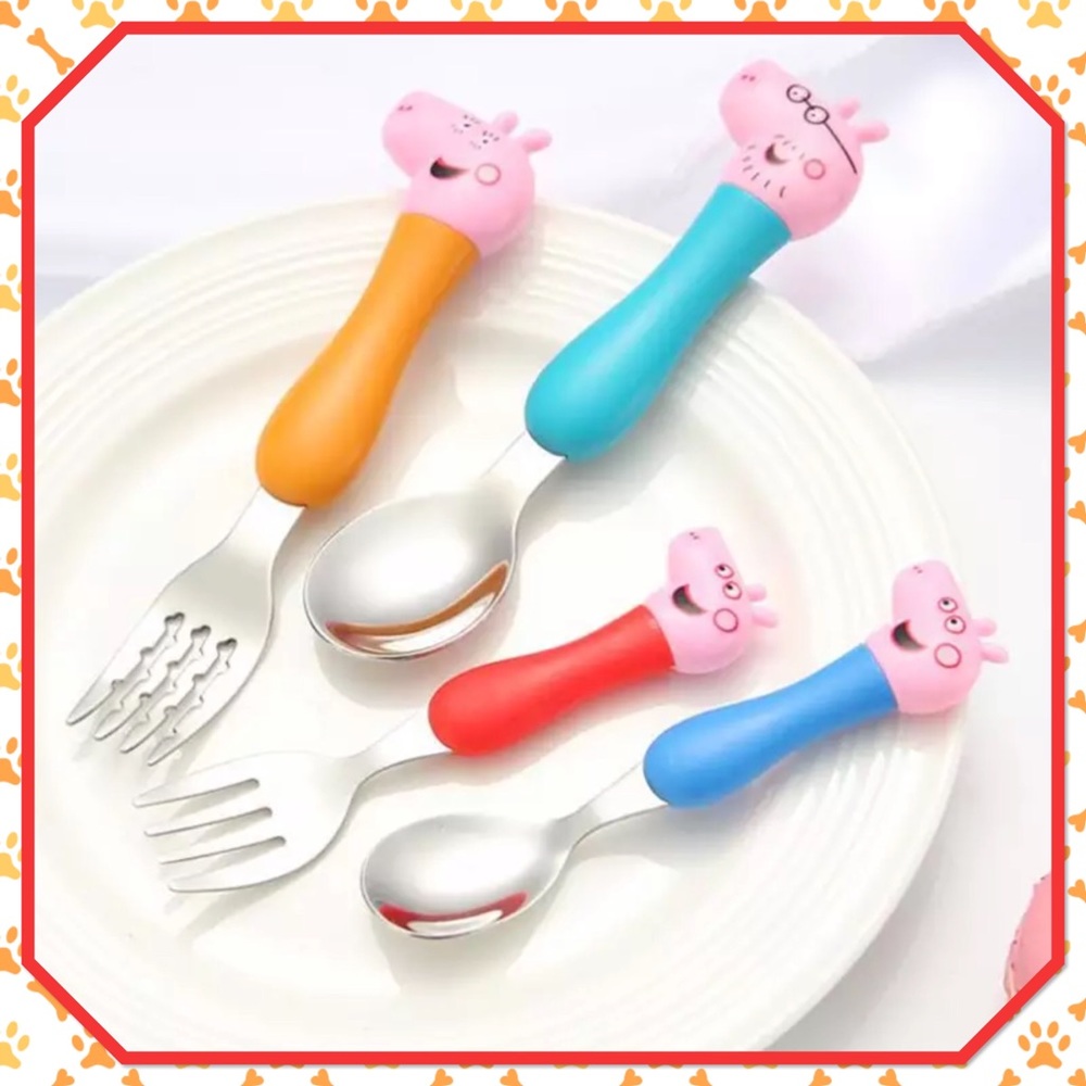 🐽New🐽Peppa Pig Family Forks & Spoons Flatware🐽